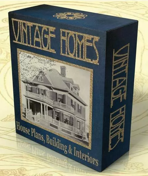 VINTAGE HOMES House Plans, Building & Interior Design, 75 VINTAGE BOOKS ON DVD