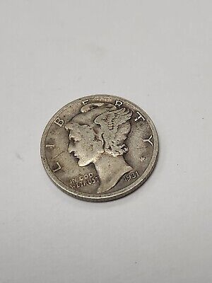 1931 S Mercury Dime circulated 90% Silver VG to F  JRT  244