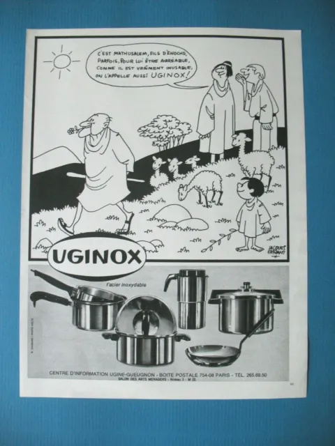 Uginox Stainless Steel Press Advertisement Faizant Illustration Ad 1966