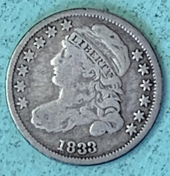 1833 Capped Bust Barber Dime Good Details from Estate take a look!