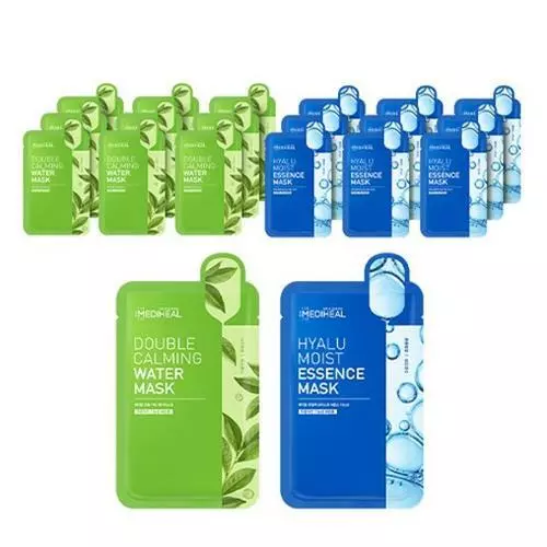 MEDIHEAL Hyalu Essence+Double Calming Water Mask 20ml 6/10/20 Sheets/Wrinkle