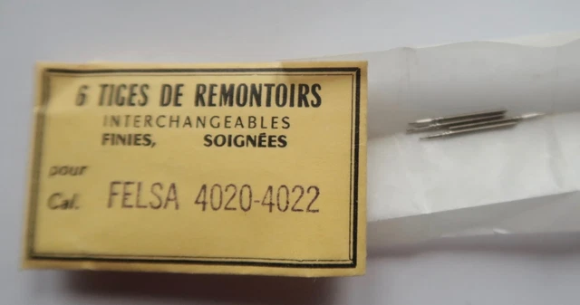 Tige De Remontoir Pour Montre FELSA 11 1/2' - Référence 400, 401, 402, Etc. - Acier, Couleur Grise