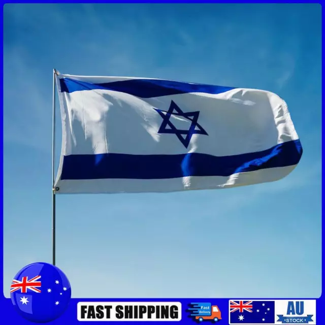 Hanging Israeli Flag 90*150cm Israeli Flags for Indoor Outdoor Decoration (1Pcs)