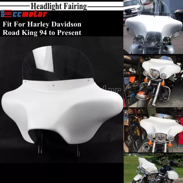Batwing Outer Fairing Windshield For Harley Road King FLHRC 6"x9" Stereo Setup