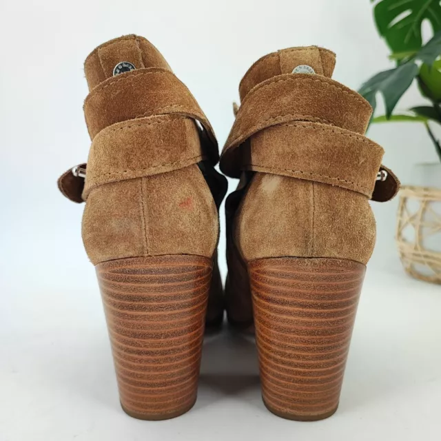 Rag & Bone Women's Harrow Ankle Brown Suede Boots Size 8.5 3