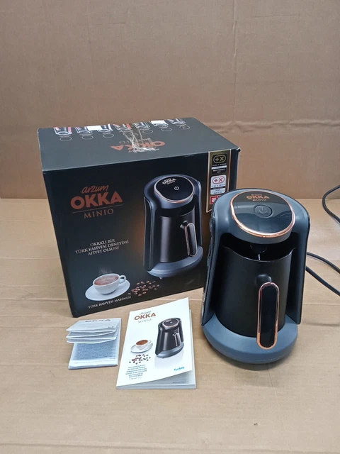 Arzum Okka türkische Kaffeemaschine, Minio-Serie, schwarz/Kupfer, H575.