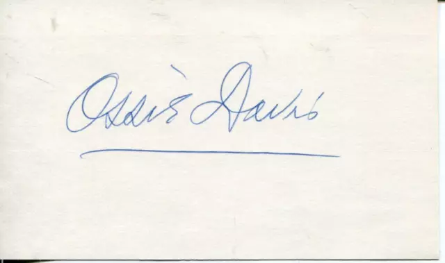 Ossie Davis Autograph Actor Malcolm The Joe Lewis Story Bubba Ho-Tep Signed Card