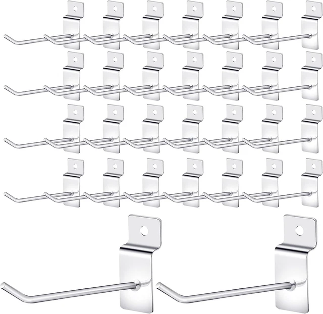 Elesunory 100Pcs 4 Inch Slatwall Hooks, Slatwall Accessories Slat Wall Hooks,