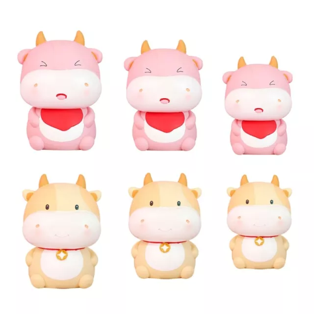 Cartoon Cattle Cow Piggy Bank Coin Box Money Saving Chinese Zodiac Year Ox