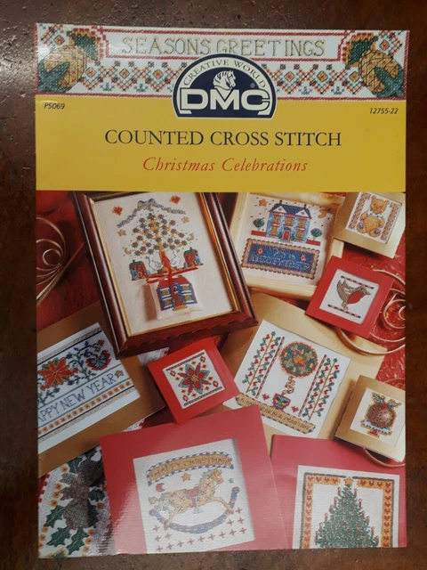 DMC Counted Cross Stitch Booklet P5069 "Christmas Celebrations", Rare Bargain!