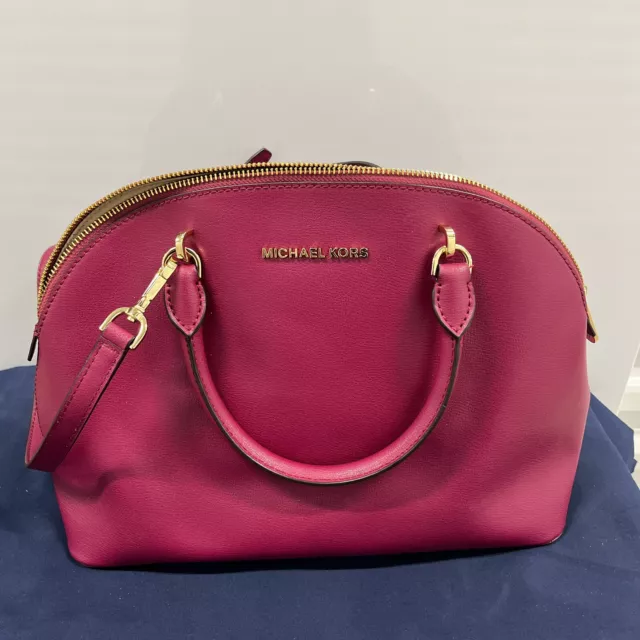 Michael Kors Brown Saffiano Leather Large Emmy Dome Satchel at 1stDibs   michael kors emmy dome satchel, dome handbags, michael kors emmy dome  crossbody