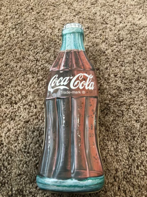 Coca Cola Bottle Shaped Tin Box 1996 