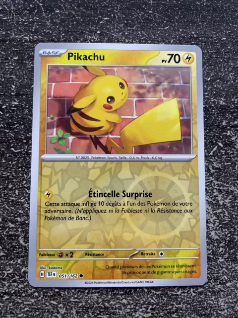 Pikachu Reverse - Pokémon 051/162  Ev5 Tef Forces Temporelles Neuf Fr