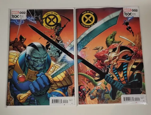 Fall House X/Rise Powers X #2 (2024) Nm-/Vf+ Camuncoli Connecting Set Marvel