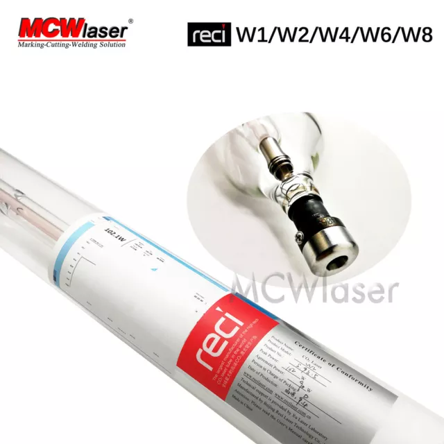 RECI CO2 Laser Tube 75W 80W 100W 130W 150W /  W1 W2 W4 W6 W8 Express&Insurance