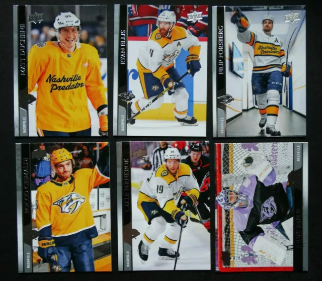 2020-21 Upper Deck UD Nashville Predators Series 1 Base Team Set 6 Hockey Cards