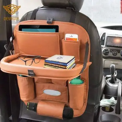 Sac de rangement pour siège de voiture en poly-résine avec plateau à repas...