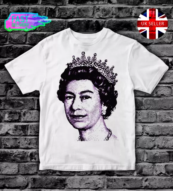 T-shirt QUEENS HEAD bambini top ragazzi ragazze adulti t-shirt