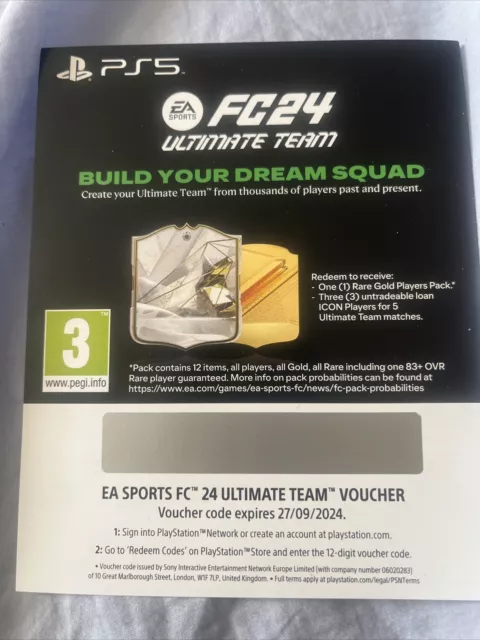 EA Sports FC 24 Full Game Voucher  Plus FUT Voucher 2