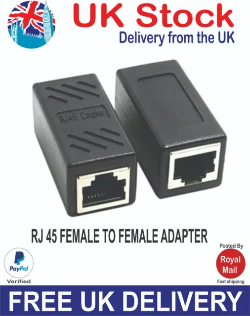 New RJ45 Hembra a Hembra CAT6 5e Red Lan Ethernet Adaptador de Conector Female