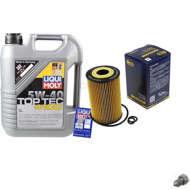 Sct Germania Filtro Olio 5 L Liqui Moly 3701 Top Tec 4100 5W-40 per Di VW Audi