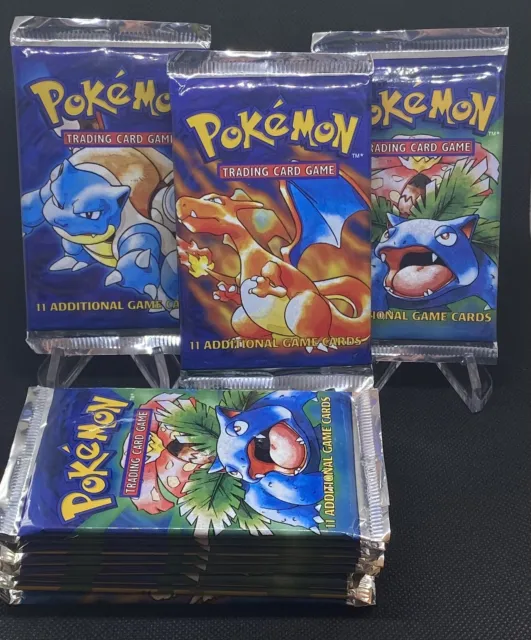 🔥 One (1) 1999 Pokemon Base Set Unlimited Booster Pack Sealed, Unopened