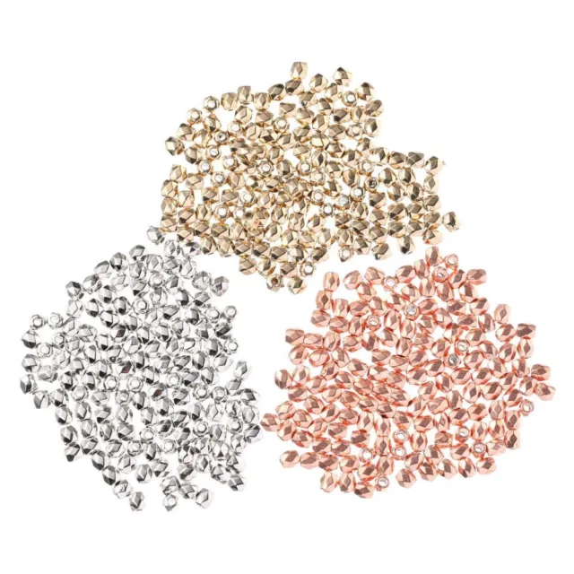 900 Pcs Diamond Spacer Beads for Bracelets Rondelle Jewelry
