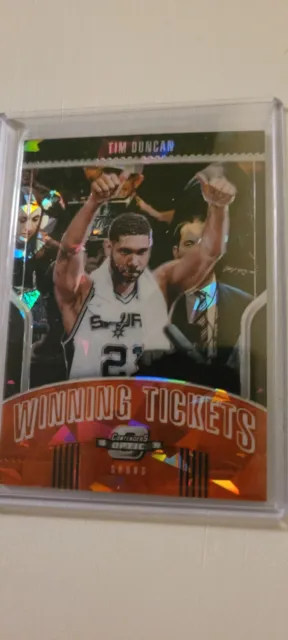 2018-19 Contenders Optic Basketball Tim Duncan Winning Tickets Cracked Ice Prizm