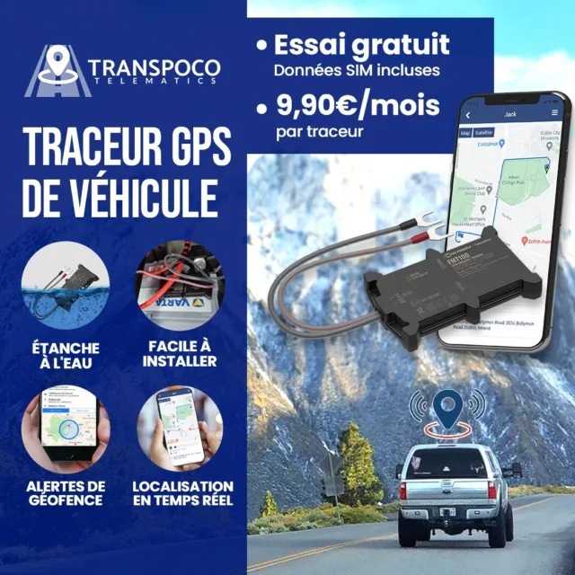 Traceur GPS - Suivi Temps Réel Voiture, Fourgon, Moto, Caravane & Essai Gratuit