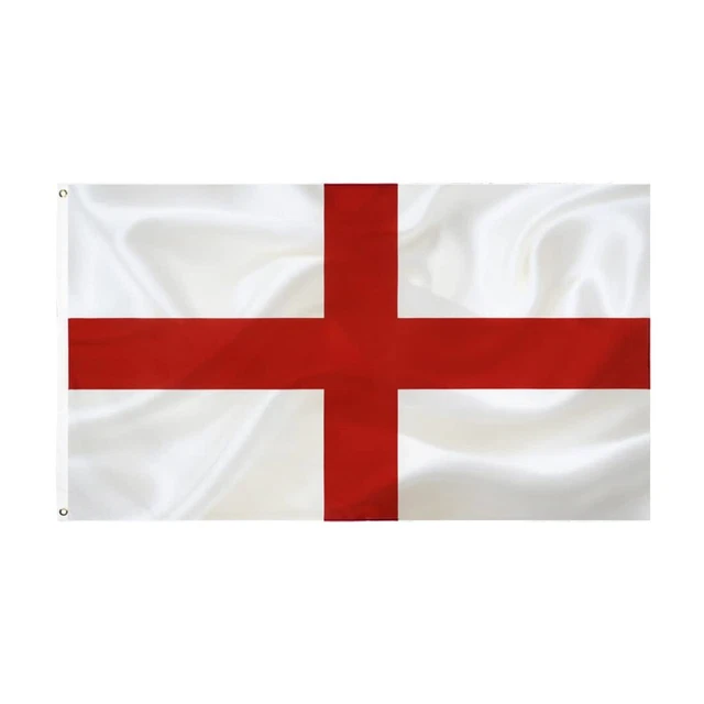 ENGLAND FLAG ST Cross 5ft x 3ft Double Stitched Brass Eyelets