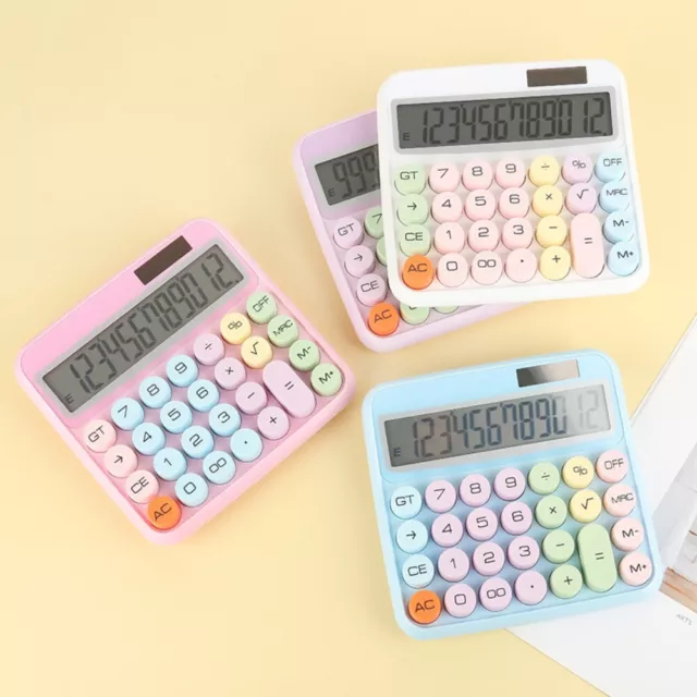 Large Display Candy Colour Mechanical Calculator  Learning Tools