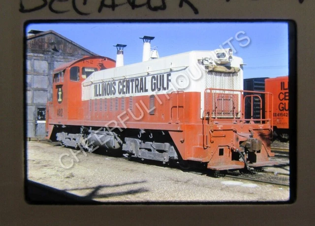 Original '74 Kodachrome Slide ICG Illinois Central Gulf 482 SW9 Decatur    38R33
