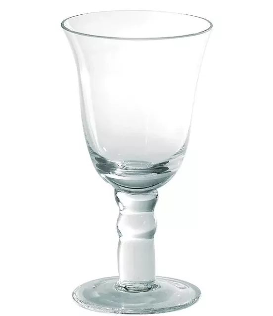 Vietri Italy Puccinelli 7.5" Tall 10 Oz. Clear Water Wine Glass Classic Clear