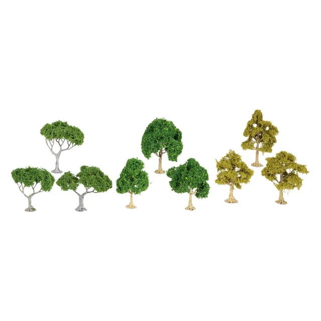 LOT DE 10X Modèles Arbres avec Fleurs Miniature Paysage Modélisme