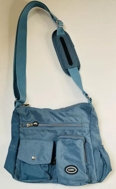 SUKRY Black Nylon Crossbody Travel Bag Purse Water Resistant RFID Anti-Theft