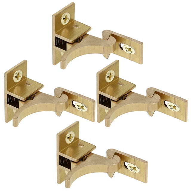4 Pcs Cabinet Door Latch 90 Degree Hasp Sliding Child Lock Screen Catch Drawer