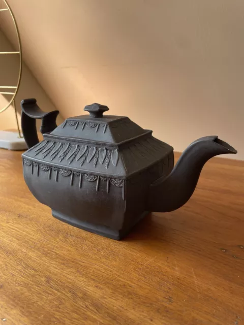 Regency Georgian Black Basalt Ware Tea Pot As Is.