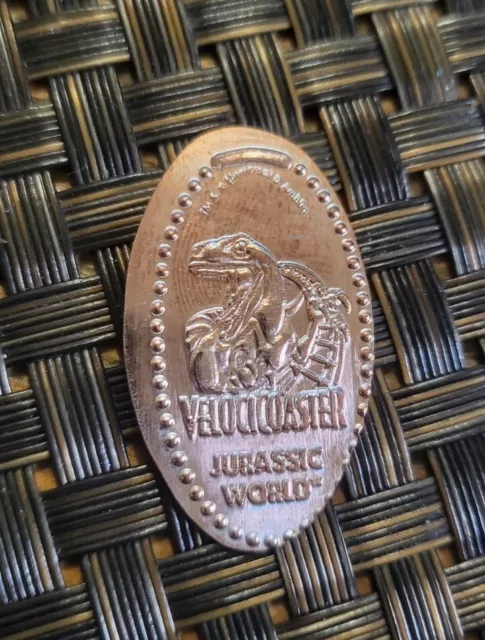 Universal Studios Theme Park Velocicoaster Jurassic World Penny Pressed Coin