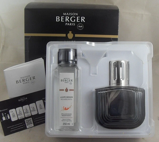 Lampe Berger Verre Moderne - Fond Rose - Blanche - Avec Emballage D'origine - Occasion