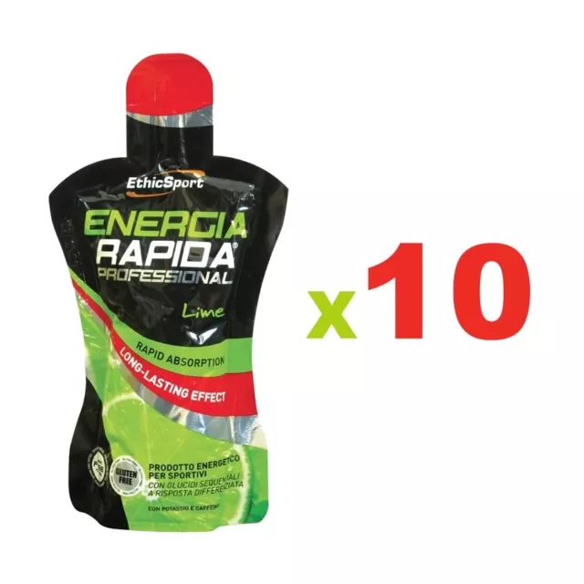 EthicSport ENERGIA RAPIDA PROFESSIONAL Lime - 10 pack da 50ml Ethic Sport