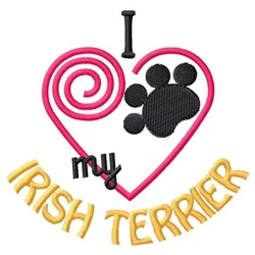 I "Heart" My Irish Terrier Fleece Jacket 1387-2 Size S - XXL