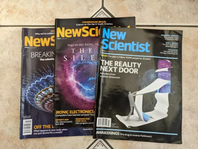 New Scientist Magazine Issue Copies 2014 Reality Next Door, Big Silence etc.