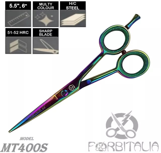 Set Forbici Barbiere Parrucchiere Per Sfoltire E Taglio Capelli Rasoio Acciaio