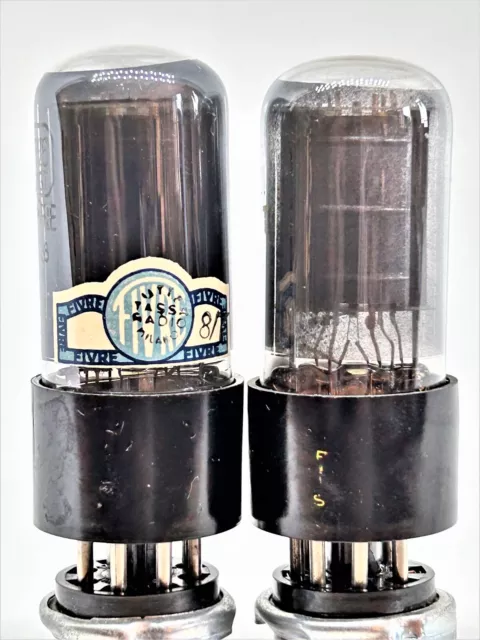 6v6 5s2d 6v6gt cv508 tube near NOS Fivre Italy pair power tubes strong 1950's