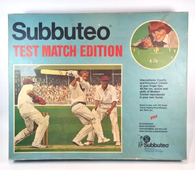 Subbuteo Table Cricket Test Match Edition 1975 Vintage Board Game