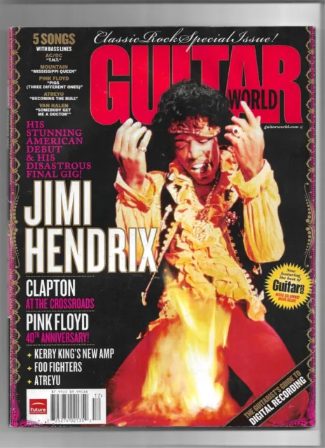 Guitar World Magazine December 2007 Jimi Hendrix - Eric Clapton - Pink Floyd