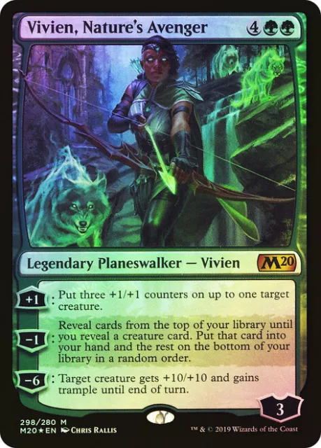 FOIL Vivien, Nature's Avenger ~ Core 2020 [ Excellent ] [ Magic MTG ]