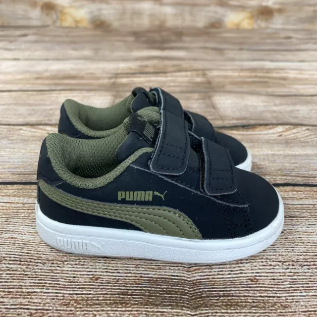 Puma Smash v2 LV Toddler Size 5 Athletic Shoes 365184-11 - Black / Burnt Olive