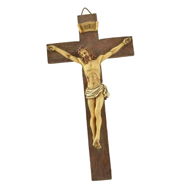 VICASKY Holzkreuz Christliche Deko - Kruzifix Für Wand Oder Tisch