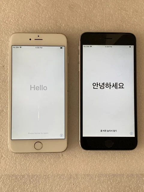 Lot of 2 Apple iPhone 6 Plus 64GB Silver/ Space Gray For parts - #3486, 9749